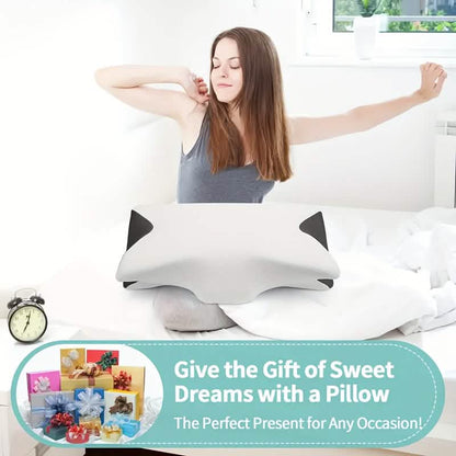Ergonomic Memory Foam Neck Pillow – Slow Rebound, Back & Side Sleeper DailySale