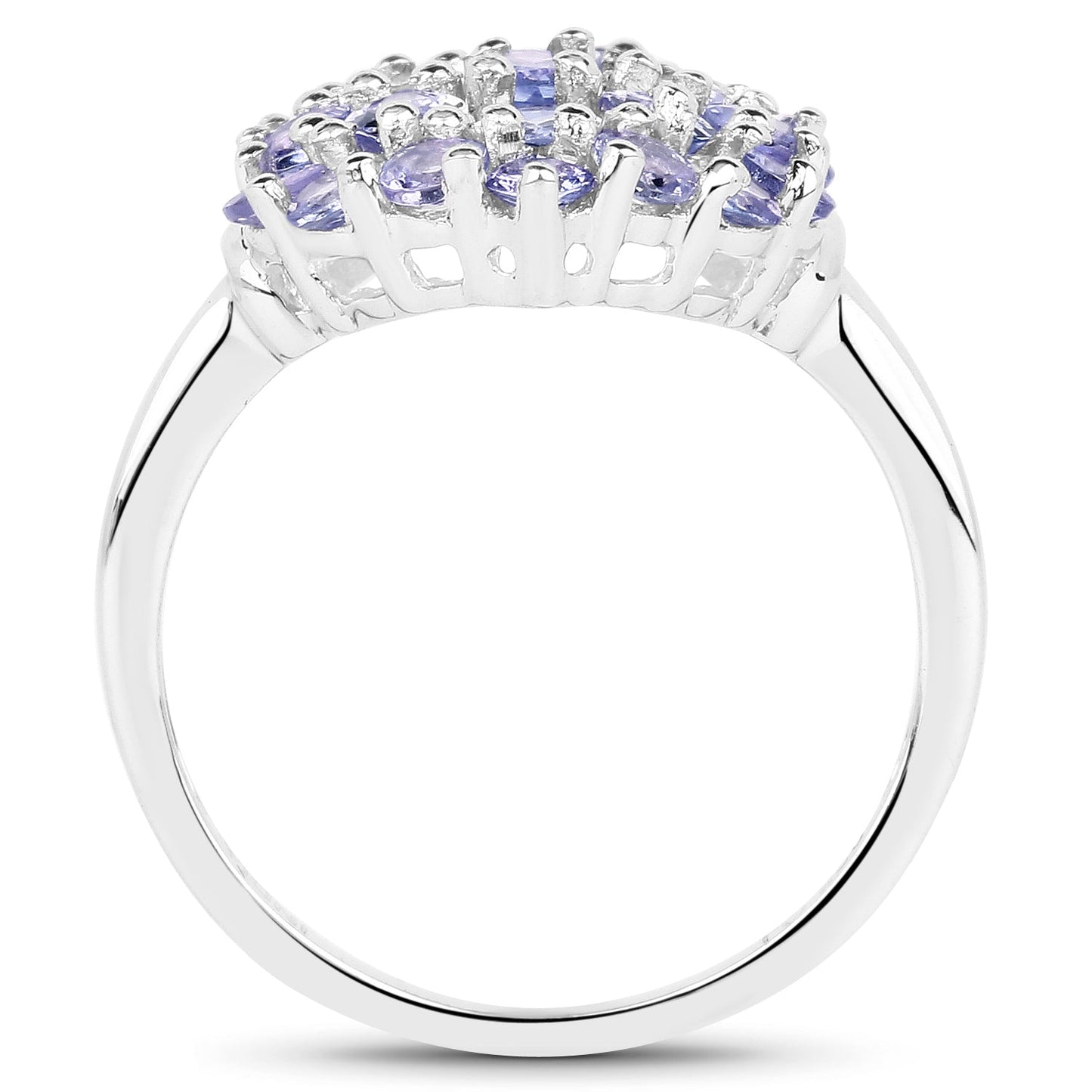 2.31 Carat Genuine Tanzanite .925 Sterling Silver Ring Bids.com