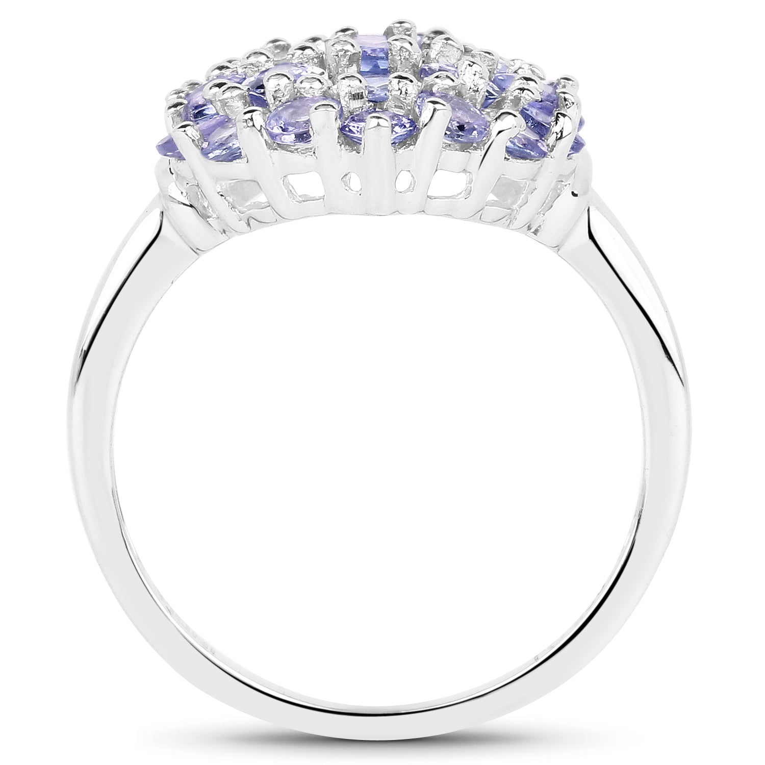 2.31 Carat Genuine Tanzanite .925 Sterling Silver Ring Bids.com