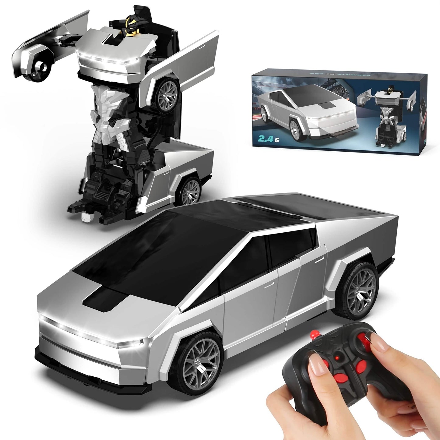 2.4GHz Remote Control Off-Road Car – Robot Transforming, LED Lights DailySale