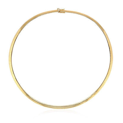 14k Yellow Gold Classic Omega Style Chain (6 mm) Bids.com