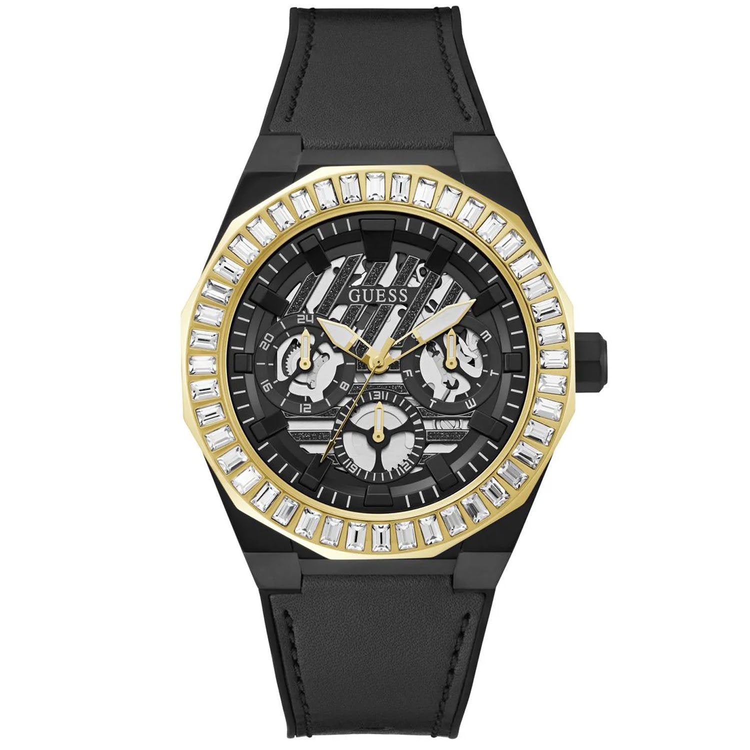 Guess Men's Black Round Dial Analog Bids.com