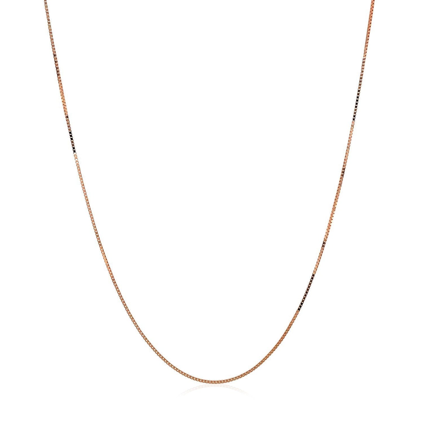 14k Rose Gold Classic Box Chain 0.45mm Bids.com