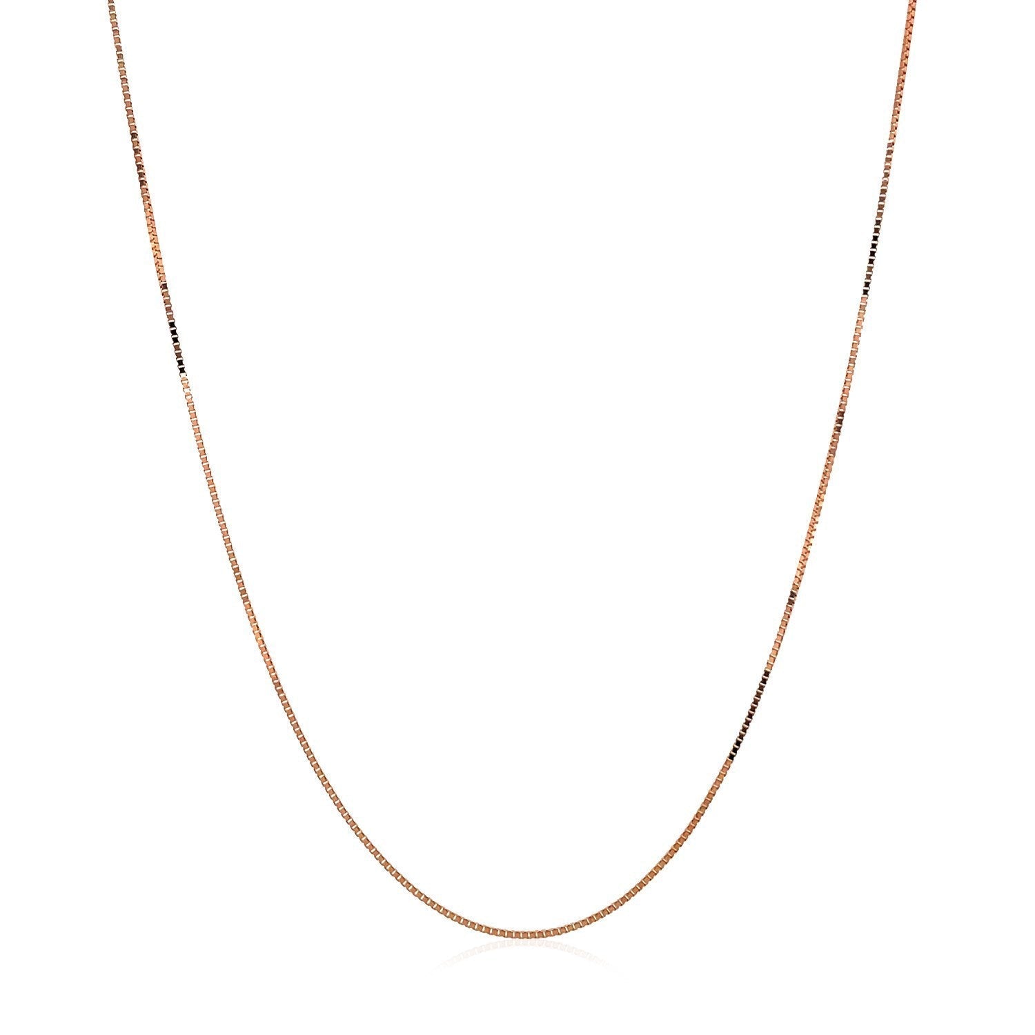 14k Rose Gold Classic Box Chain 0.45mm Bids.com