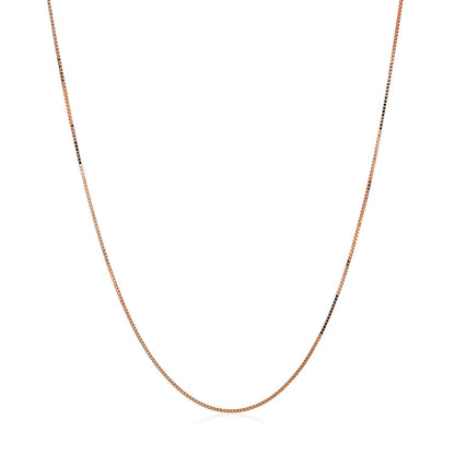 14k Rose Gold Classic Box Chain 0.45mm Bids.com