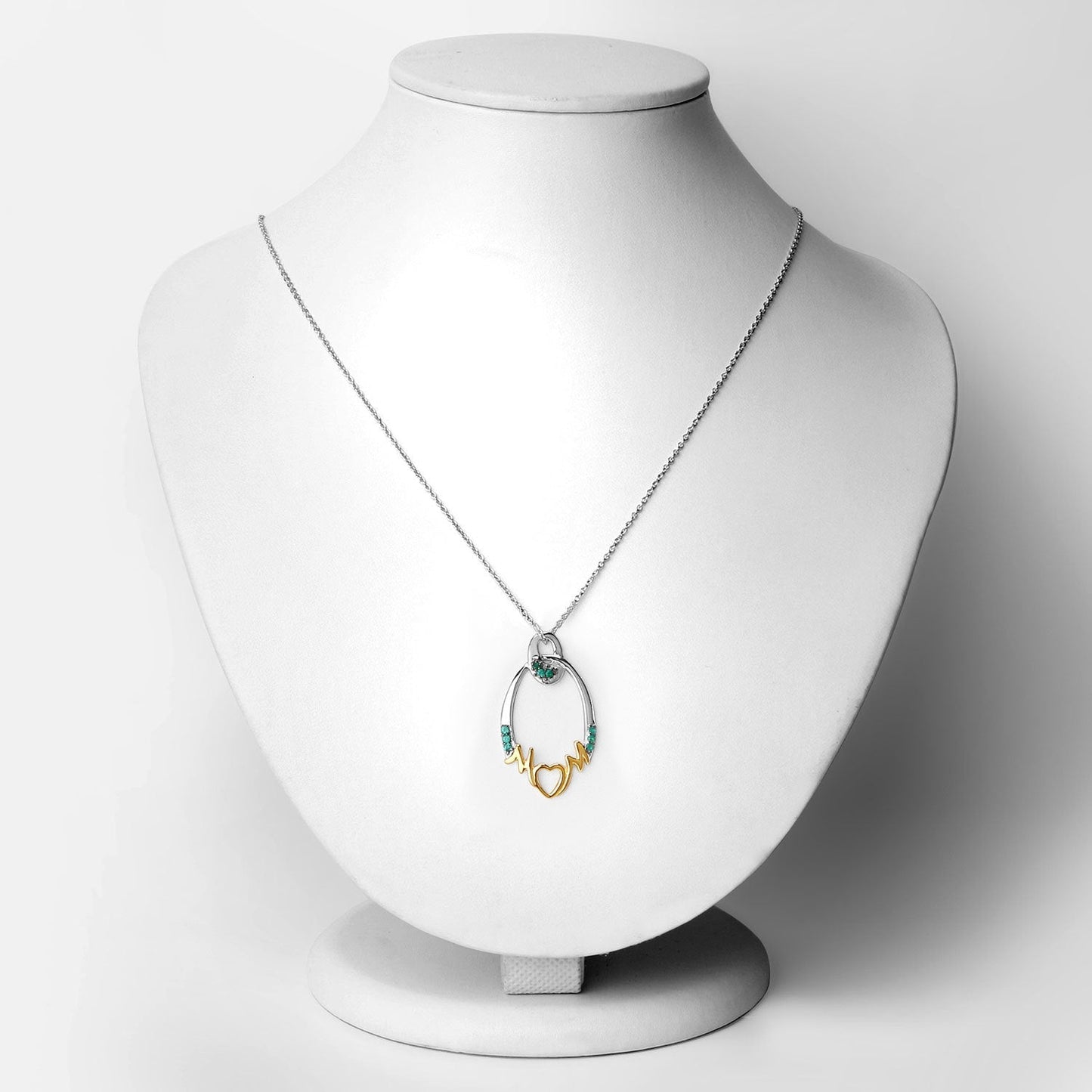 0.15 Carat Genuine Emerald .925 Sterling Silver Pendant Bids.com