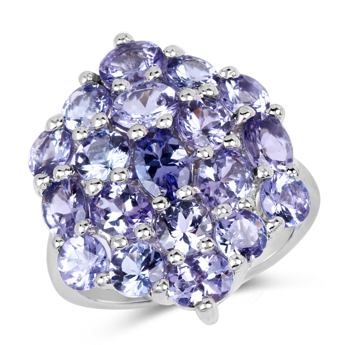 5.28 Carat Genuine Tanzanite .925 Sterling Silver Ring Bids.com