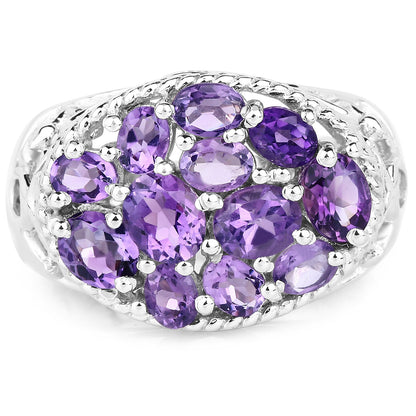 2.64 Carat Genuine Amethyst .925 Sterling Silver Ring Bids.com