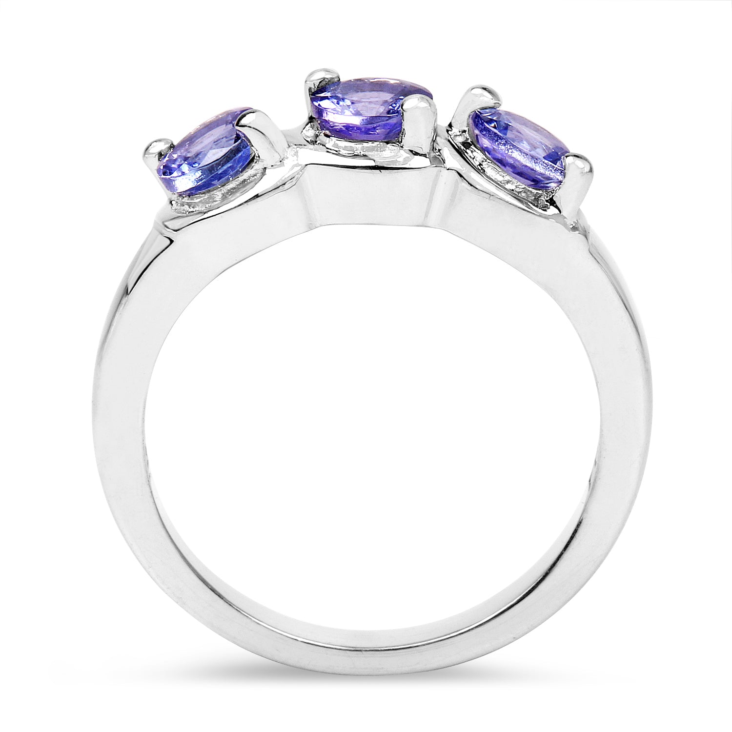 1.05 Carat Genuine Tanzanite .925 Sterling Silver Ring Bids.com