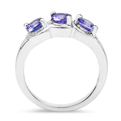 1.05 Carat Genuine Tanzanite .925 Sterling Silver Ring Bids.com