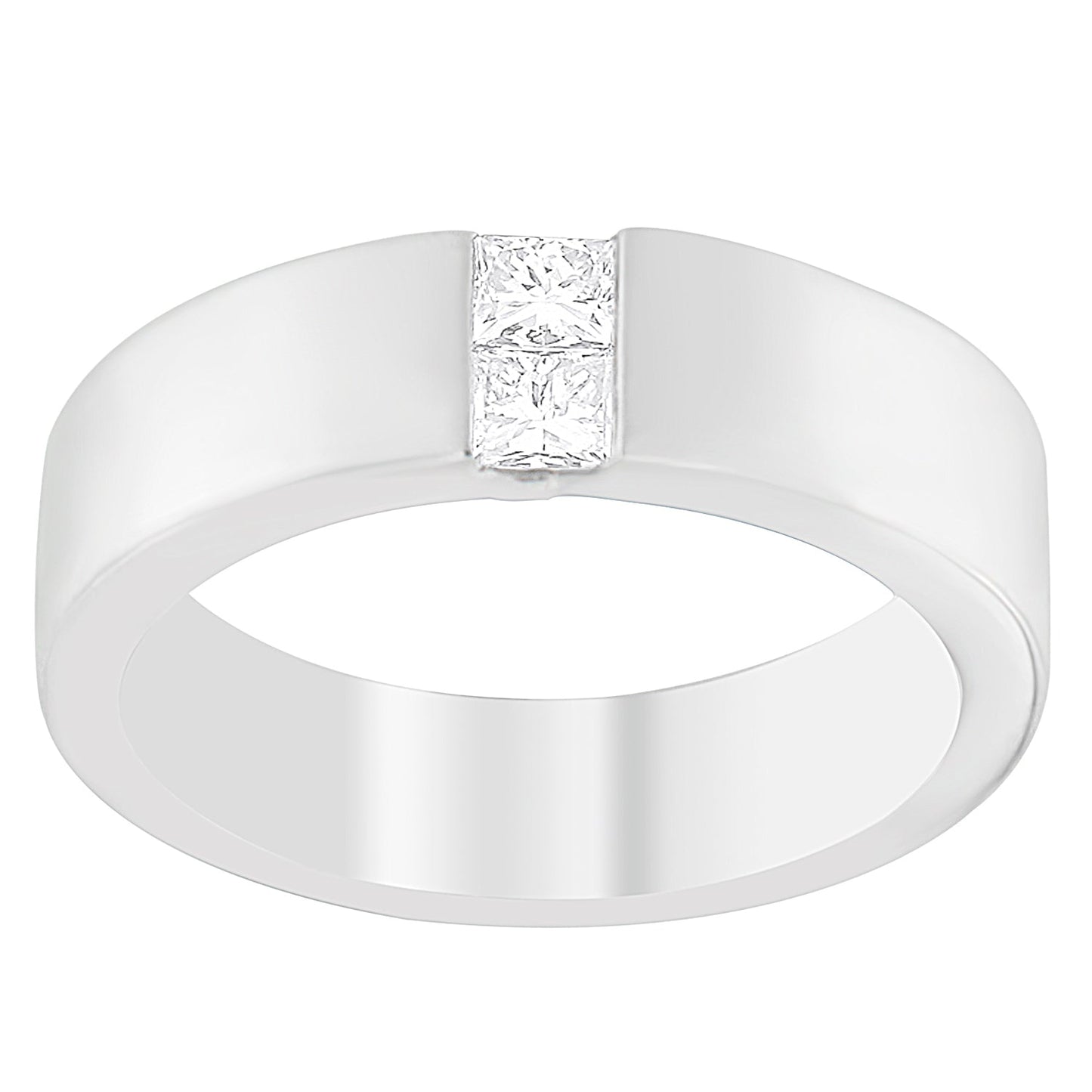 Men's 14K White Gold 1/4 ct.TDW Diamond Channel Band Ring (G-H, VS1-VS2) Bids.com