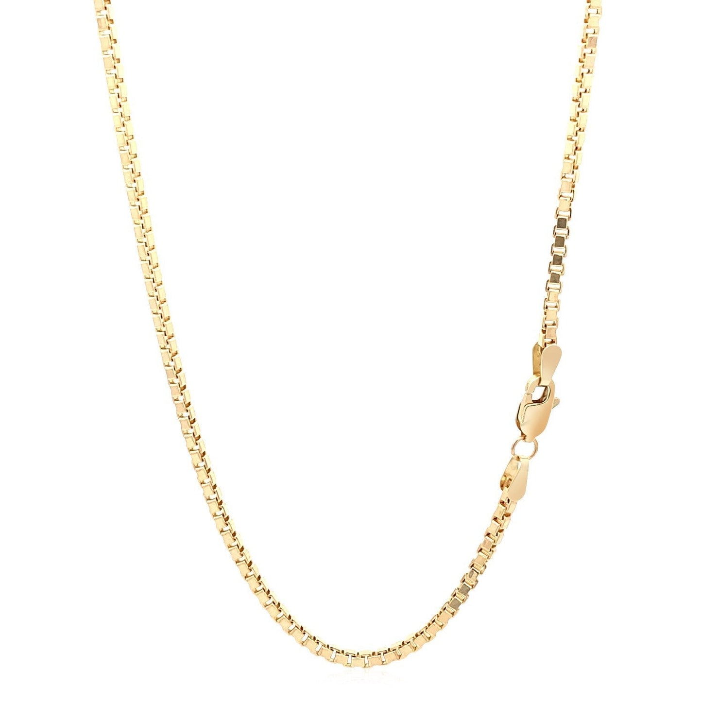 2.0mm 14k Yellow Gold Semi Solid Box Chain Bids.com