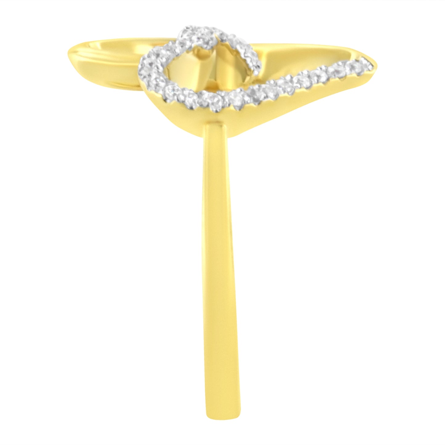 14KT Yellow Gold 1/10 ctw. Diamond Heart Shape Ring (K-L, I1-I2) - Size 7 Bids.com