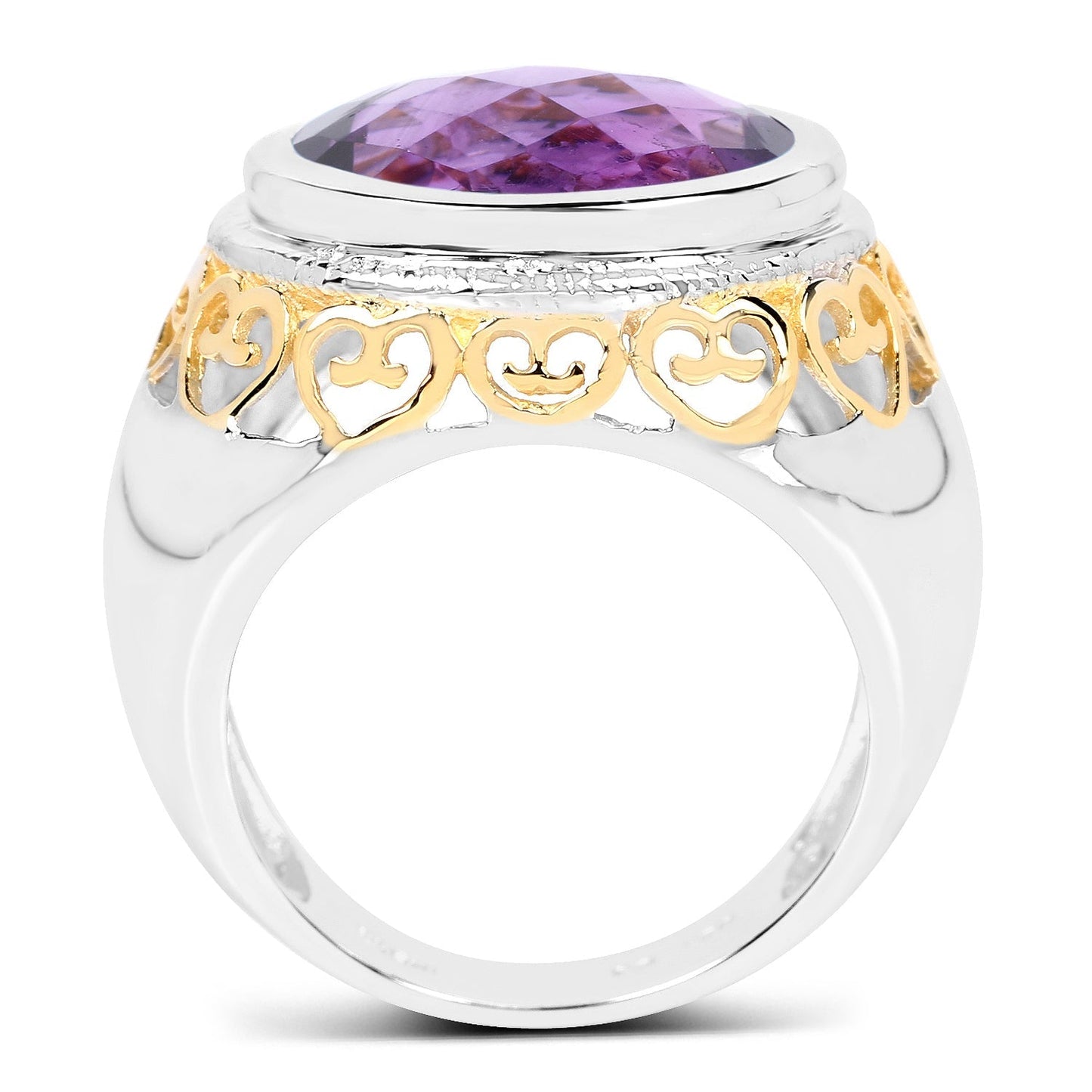6.92 Carat Genuine Amethyst .925 Sterling Silver Ring Bids.com