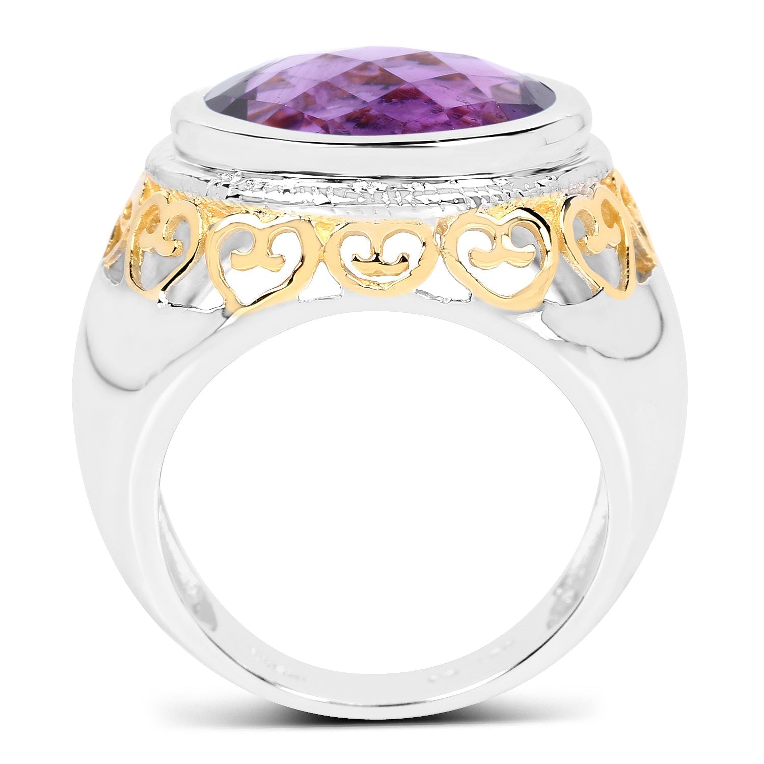 6.92 Carat Genuine Amethyst .925 Sterling Silver Ring Bids.com