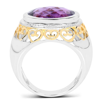 6.92 Carat Genuine Amethyst .925 Sterling Silver Ring Bids.com