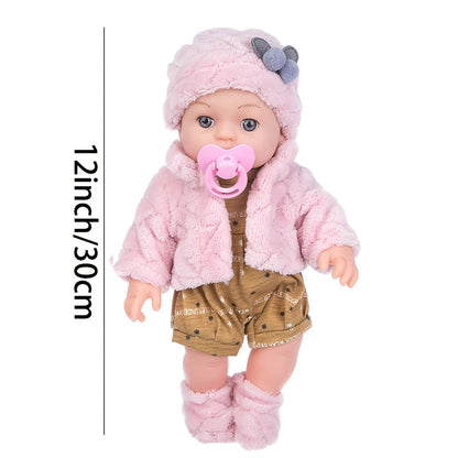 12" Pink Baby Doll – PVC Dress-Up Play Doll (Ages 3+) DailySale