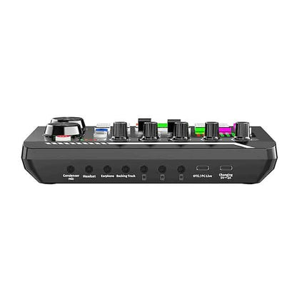F998 Live Sound Card Audio Mixer Podcast Audio Interface with DJ Mixer Effects DailySale