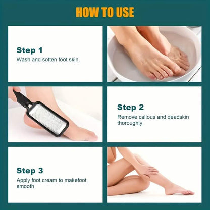 4-Piece Stainless Steel Foot File Set – Callus & Dead Skin Remover DailySale