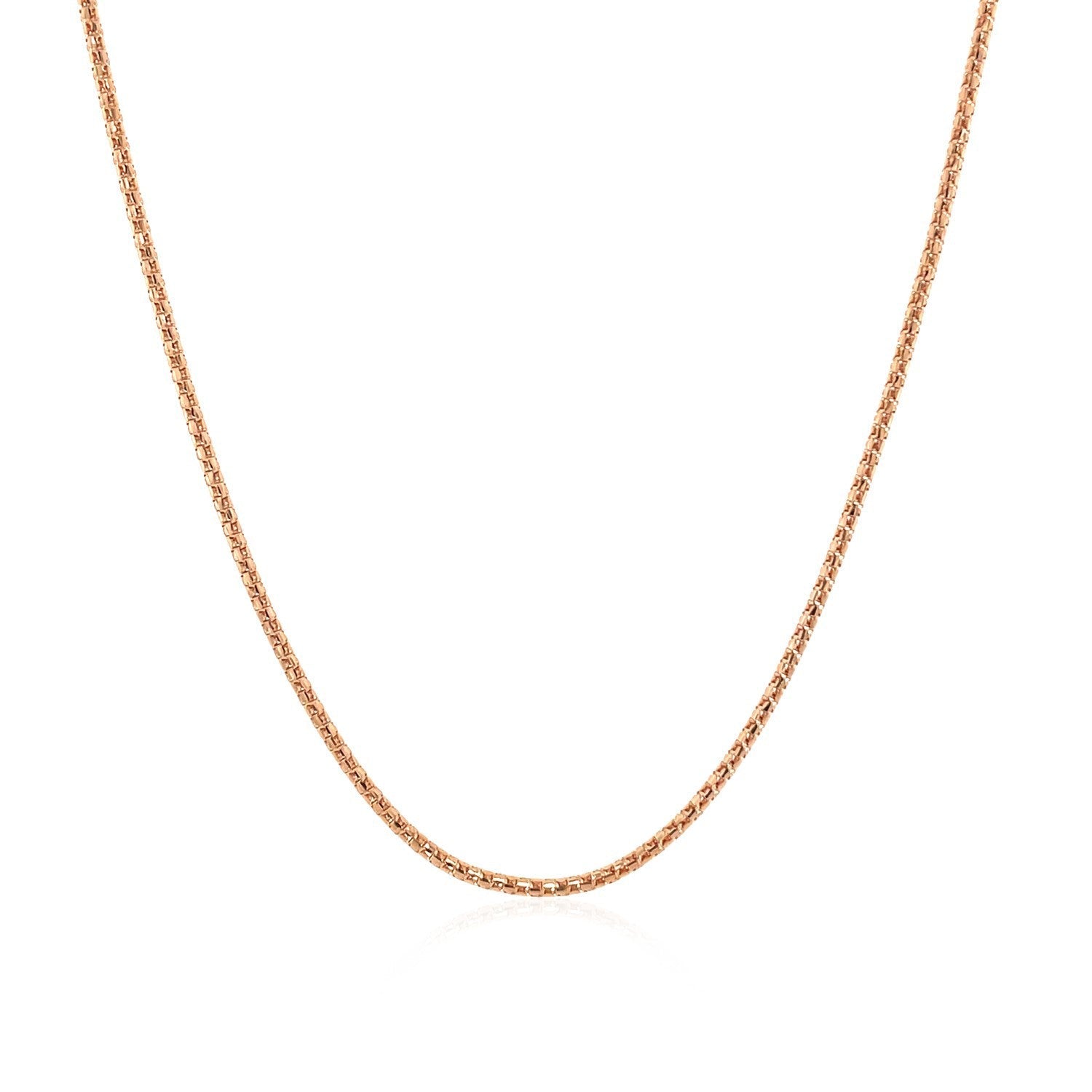 14k Rose Gold Adjustable Popcorn Chain 1.3mm Bids.com