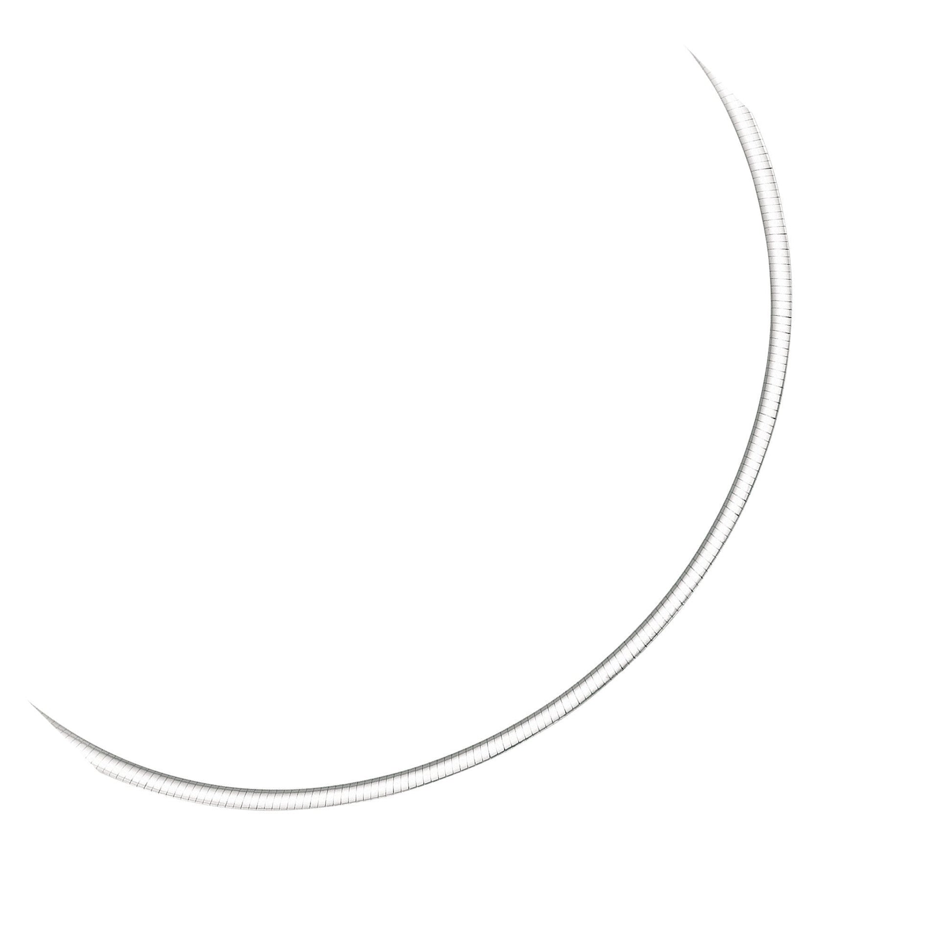 3.0 mm 14k Two Tone Gold Reversible Omega Necklace Bids.com