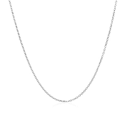 14k White Gold Diamond Cut Cable Link Chain 0.8mm Bids.com