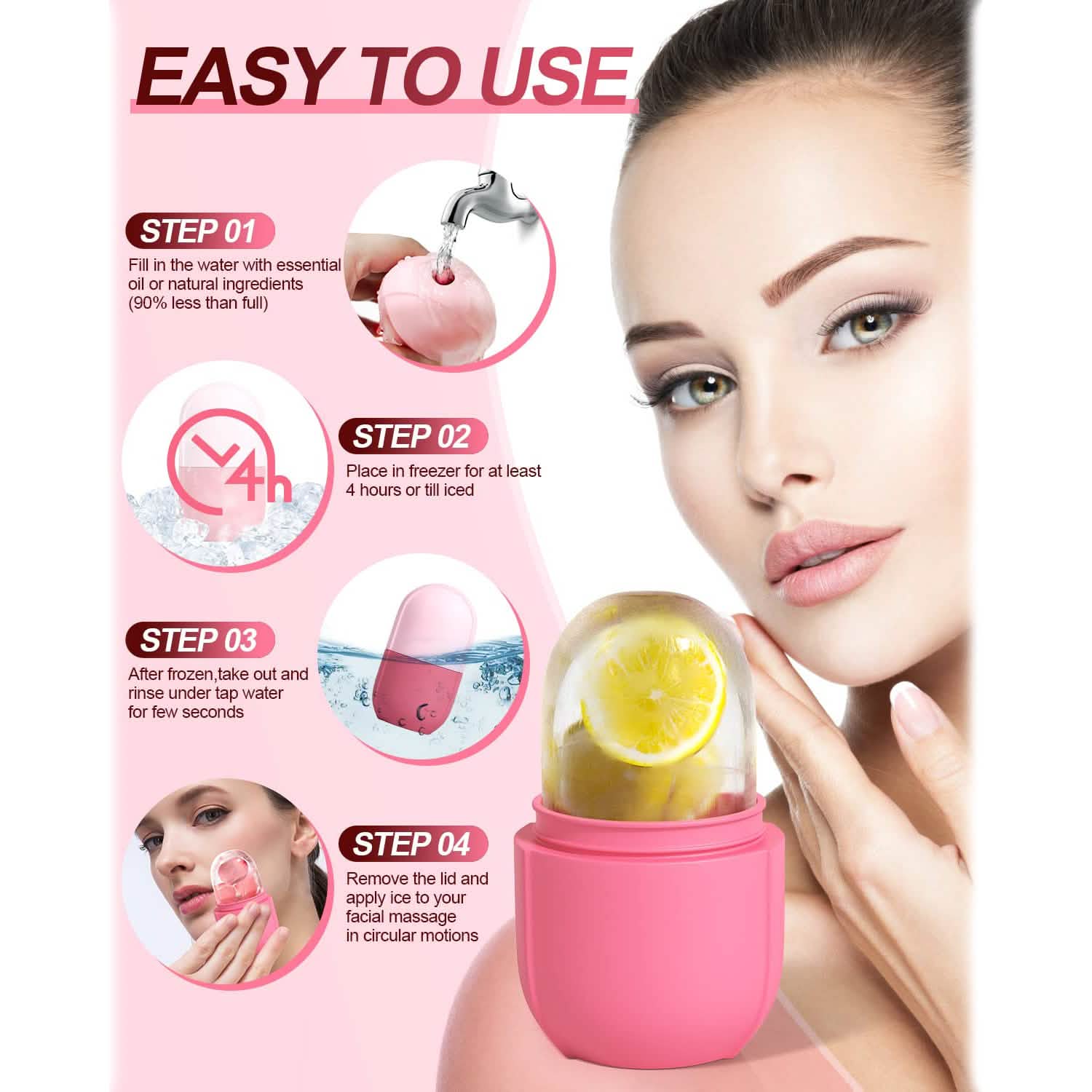 Face and Eye Ice Roller Ice Cube Mold DailySale