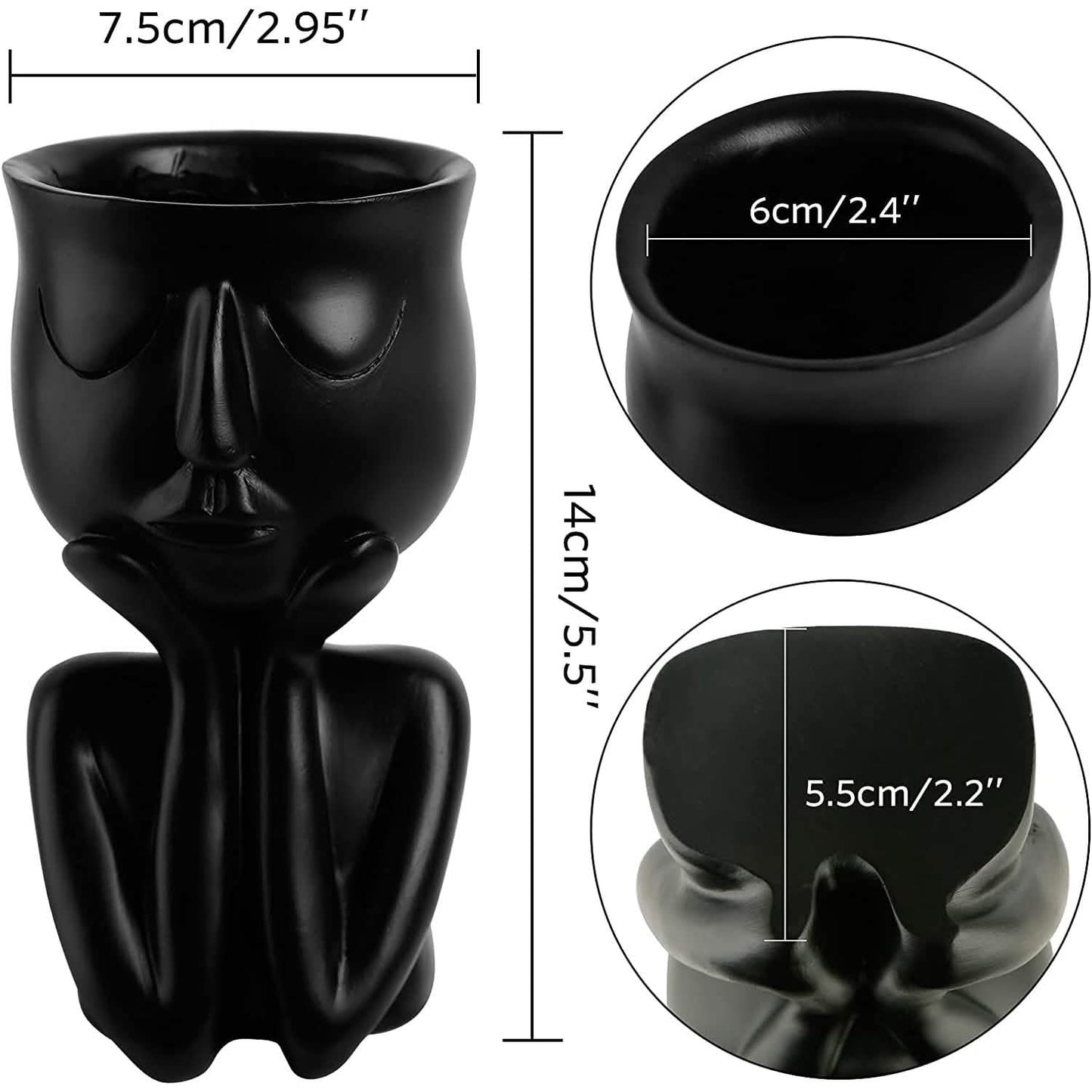 Face Flower Pot Head Planter DailySale