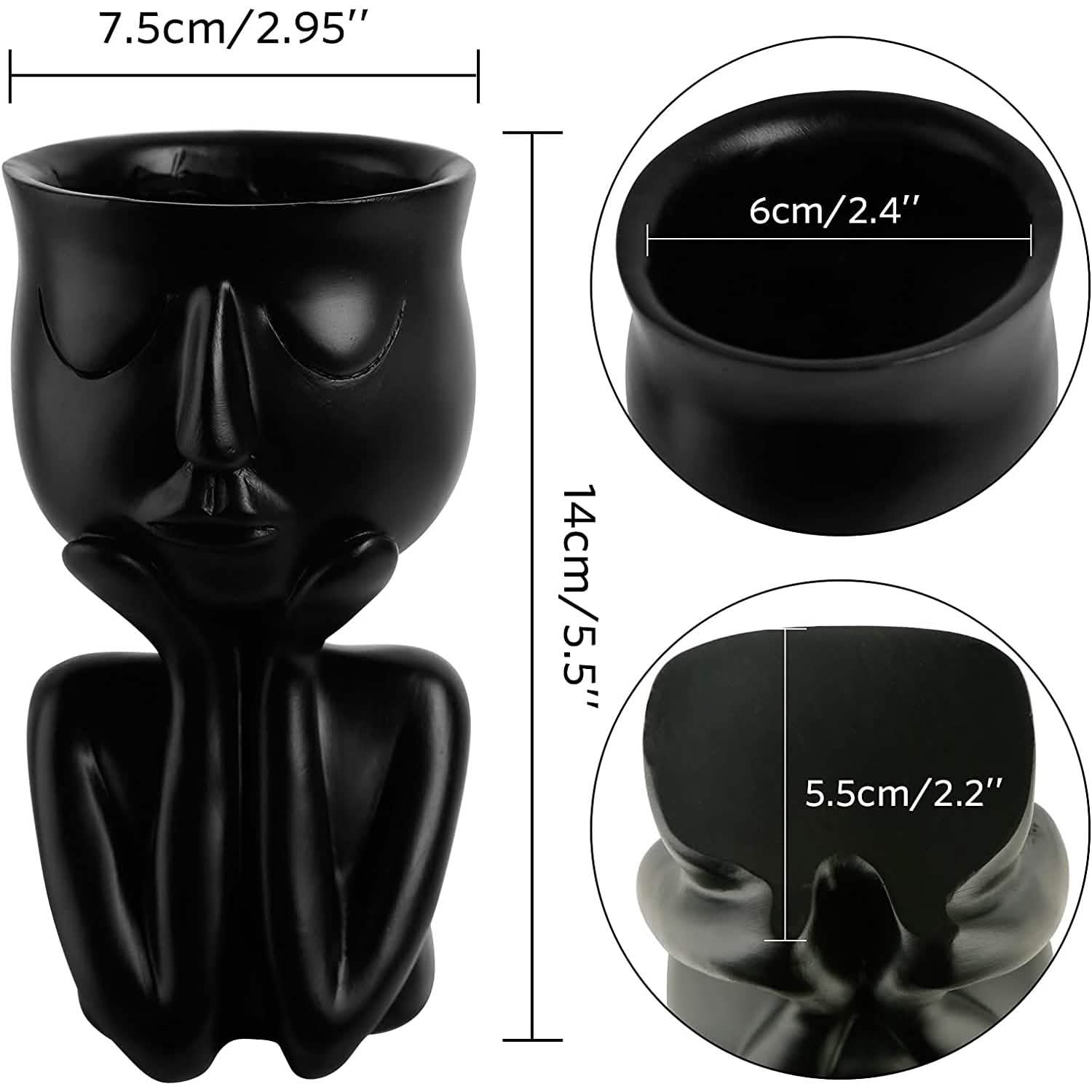 Face Flower Pot Head Planter DailySale