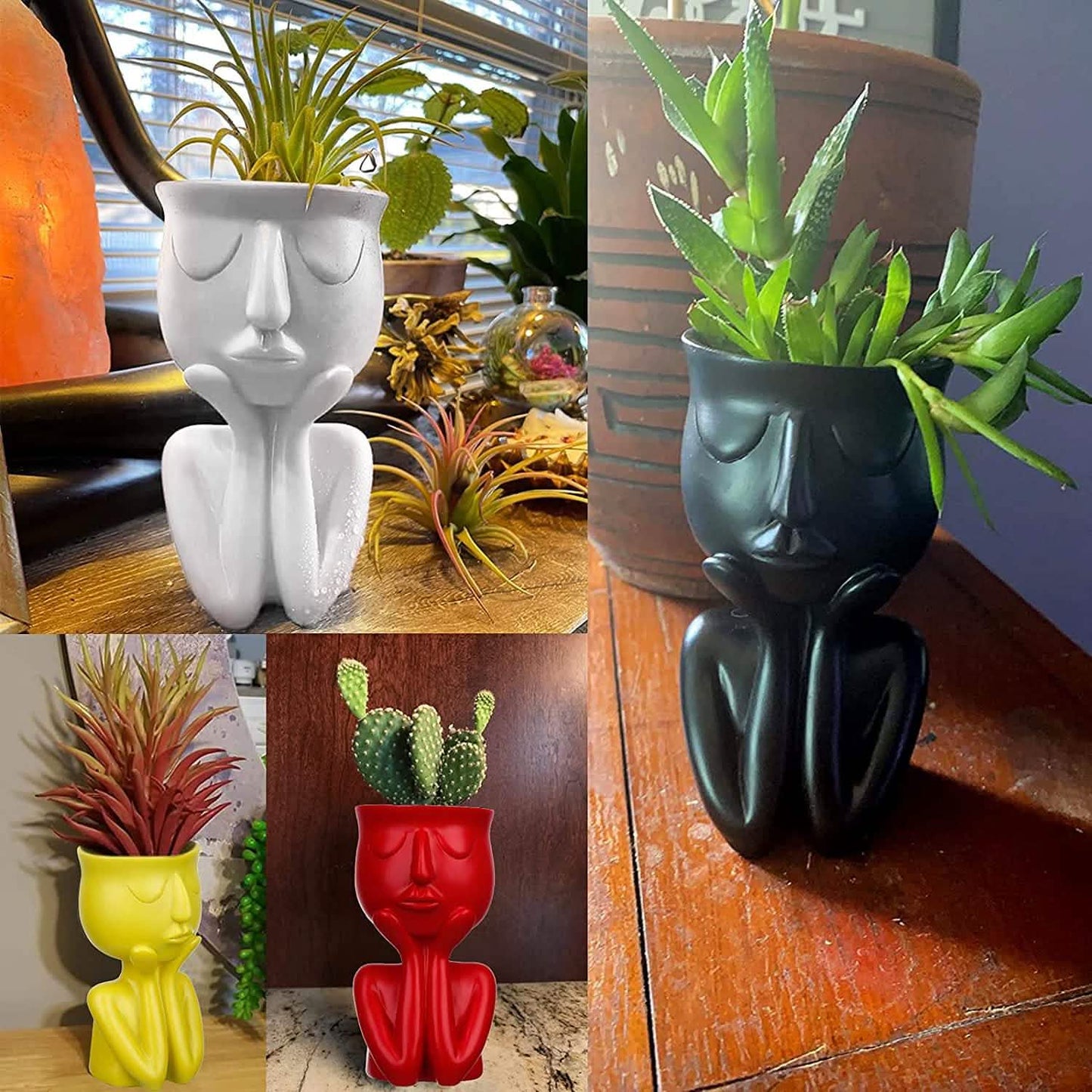 Face Flower Pot Head Planter DailySale