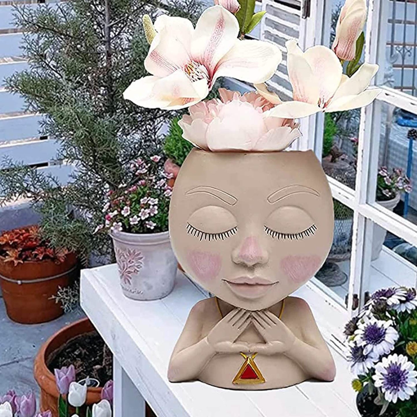 Face Flower Pot Head Vase for Indoor Plant Decoration DailySale