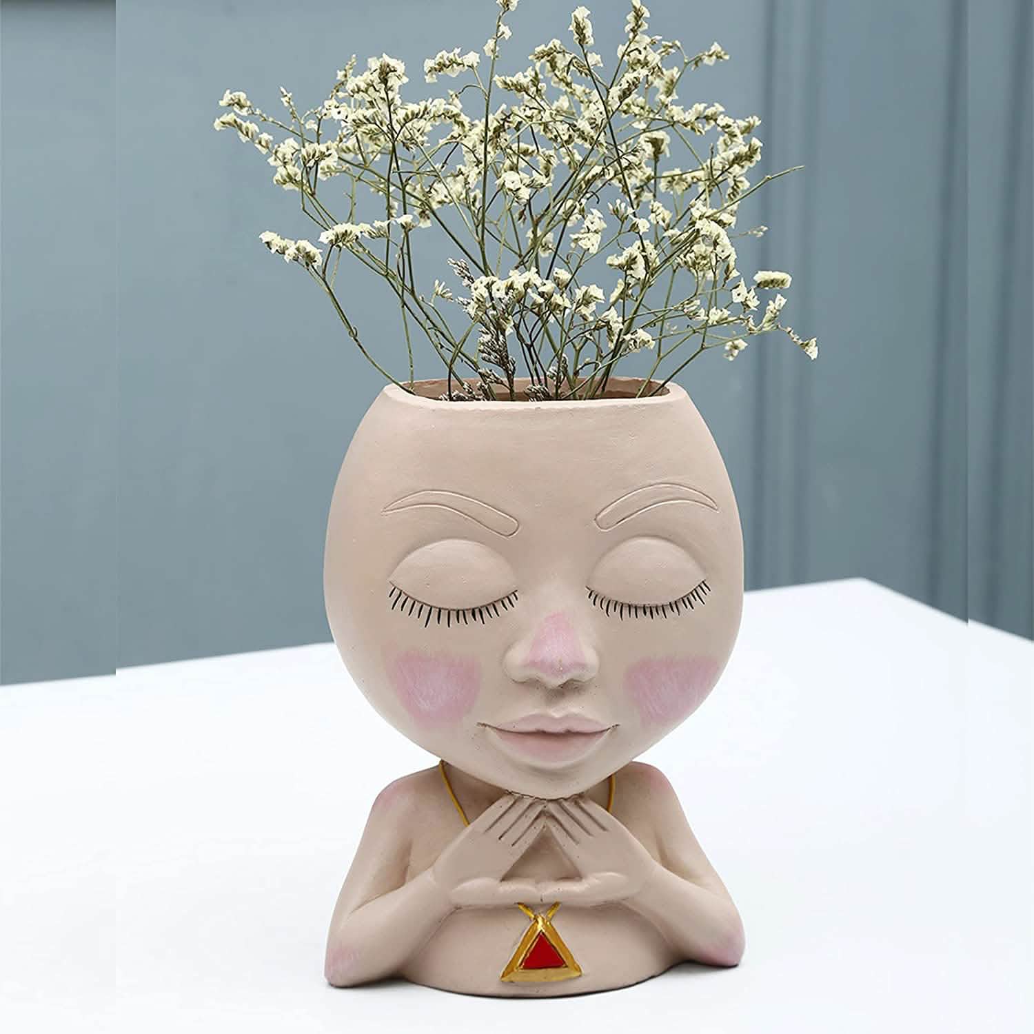 Face Flower Pot Head Vase for Indoor Plant Decoration DailySale