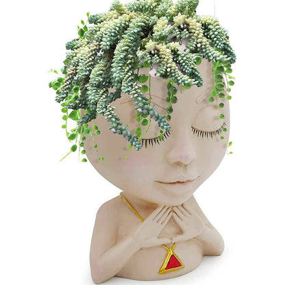 Face Flower Pot Head Vase for Indoor Plant Decoration DailySale