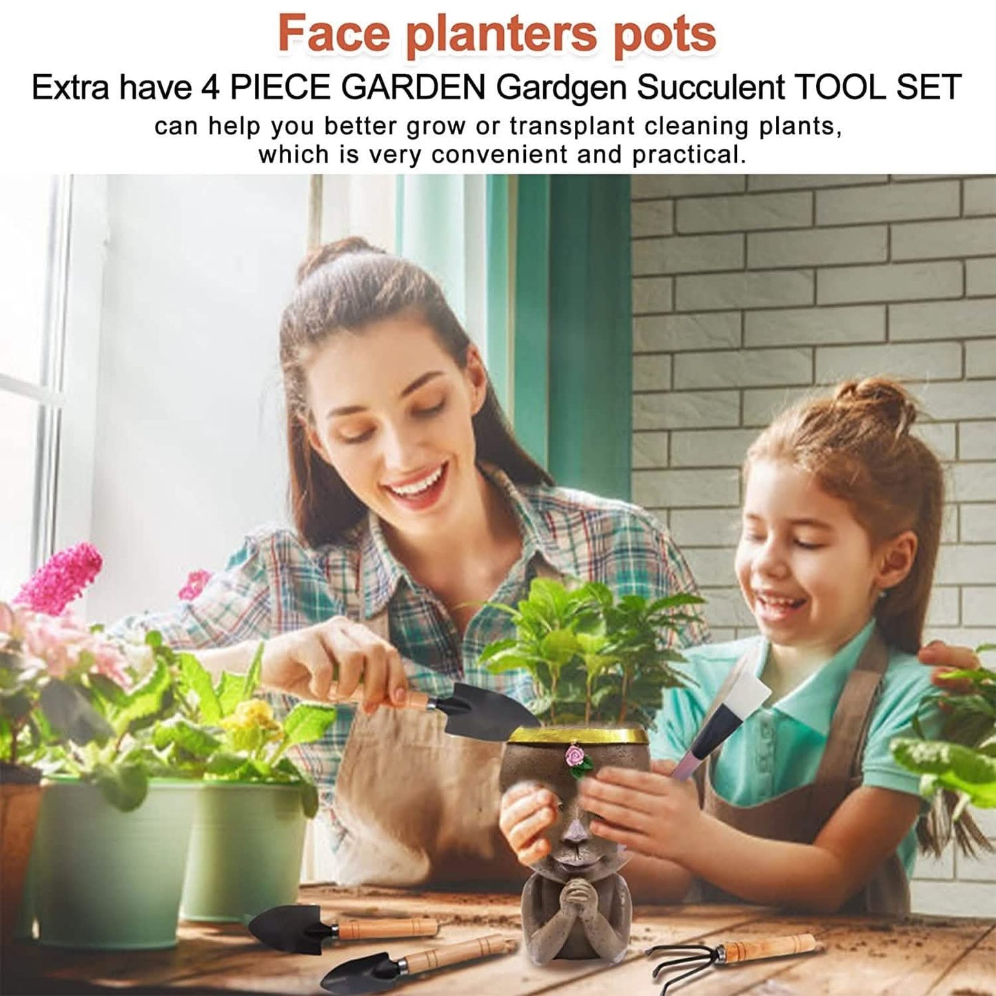 Face Planters Pots Unique Head Planter DailySale