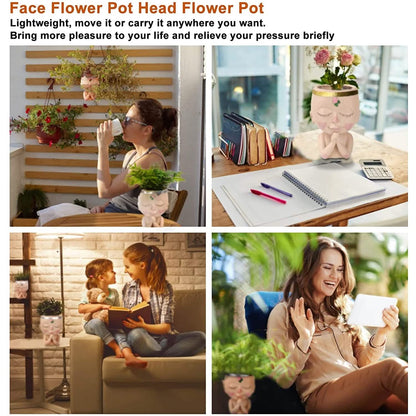 Face Planters Pots Unique Head Planter DailySale