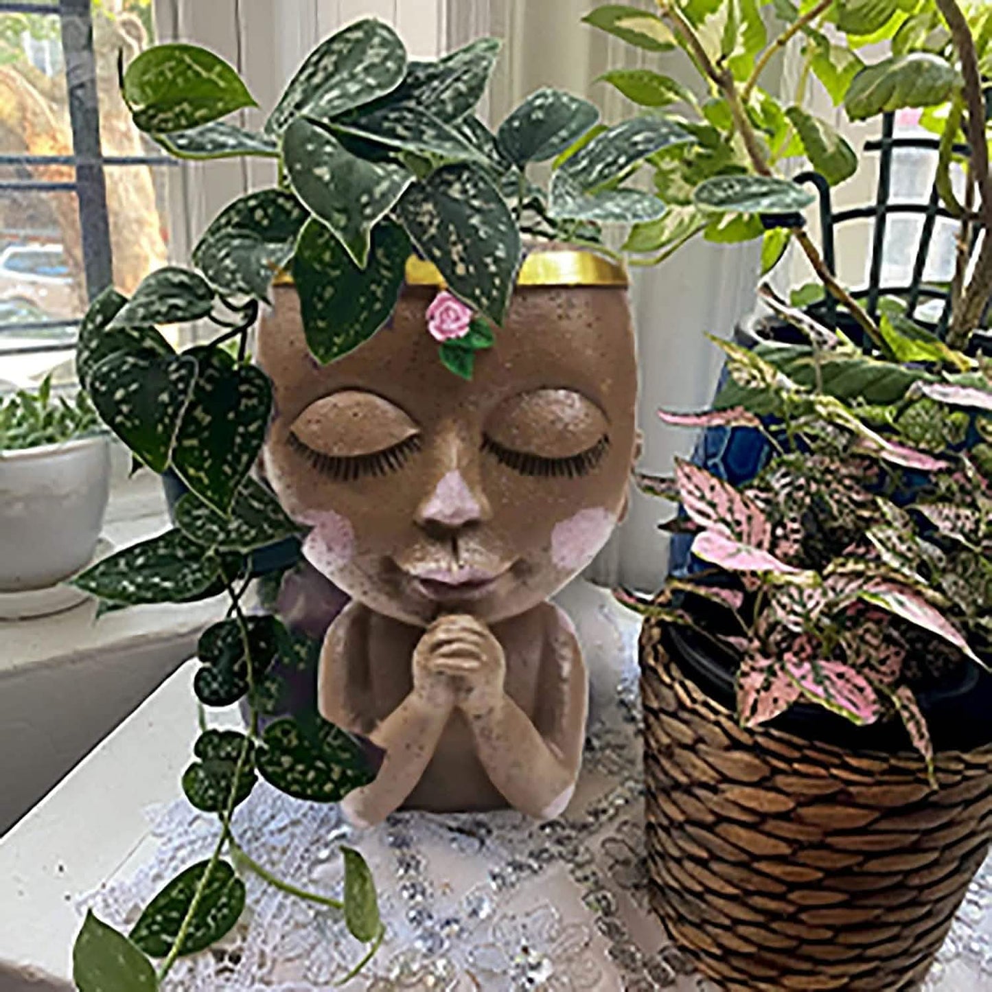 Face Planters Pots Unique Head Planter DailySale