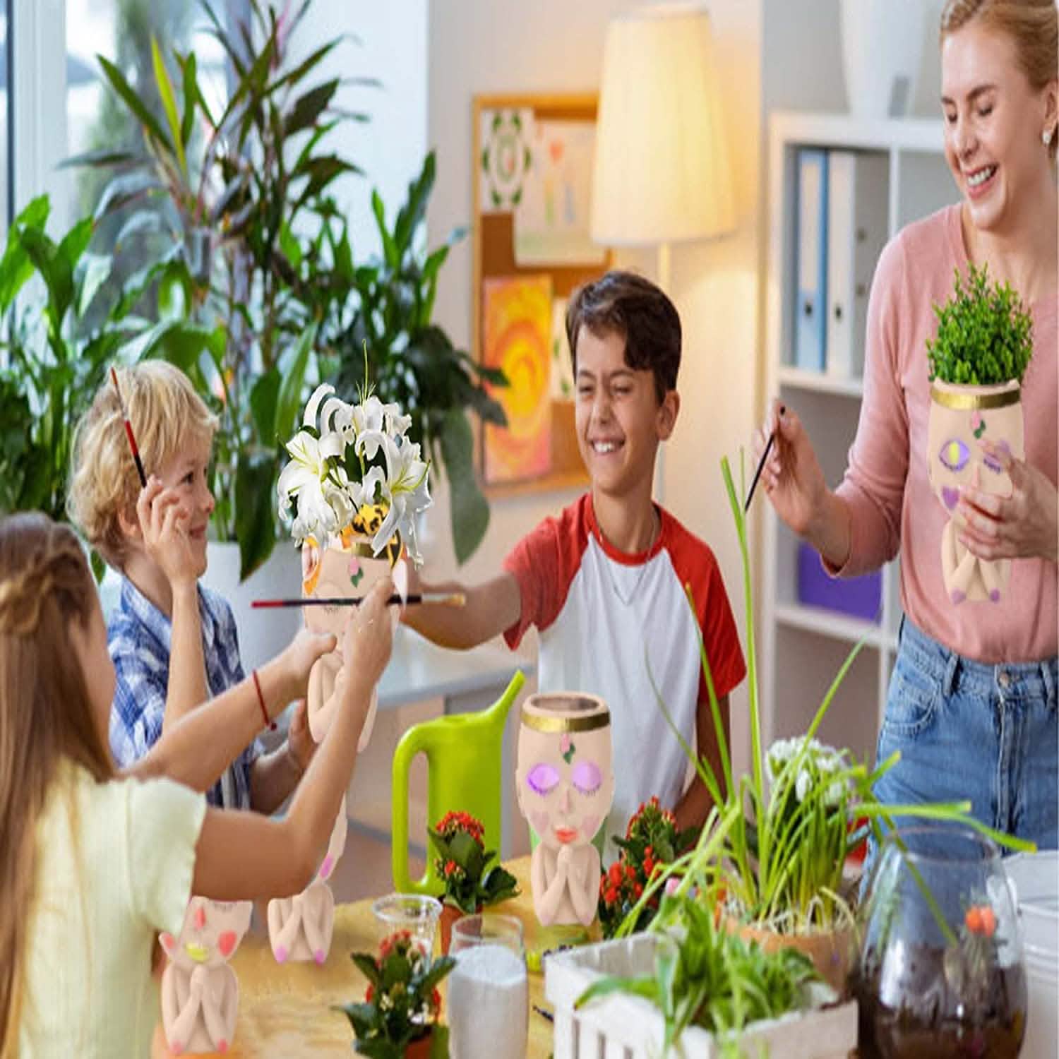 Face Planters Pots Unique Head Planter DailySale