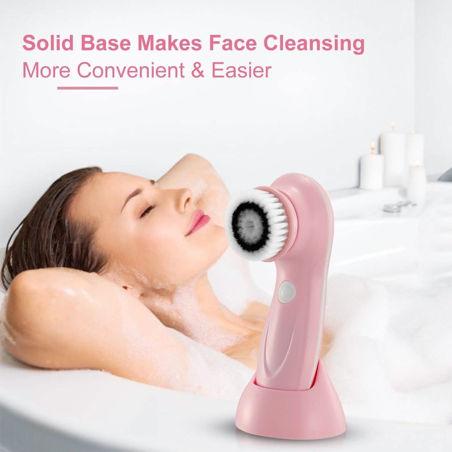 Facial Cleansing Brush IPX6 Waterproof 2 Speed Face Brush DailySale