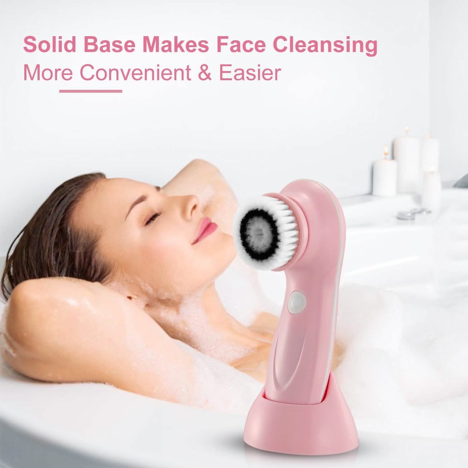 Facial Cleansing Brush IPX6 Waterproof 2 Speed Face Brush DailySale