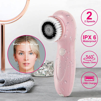 Facial Cleansing Brush IPX6 Waterproof 2 Speed Face Brush DailySale