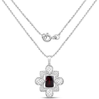 8.00 Carat Genuine Garnet .925 Sterling Silver Pendant Bids.com