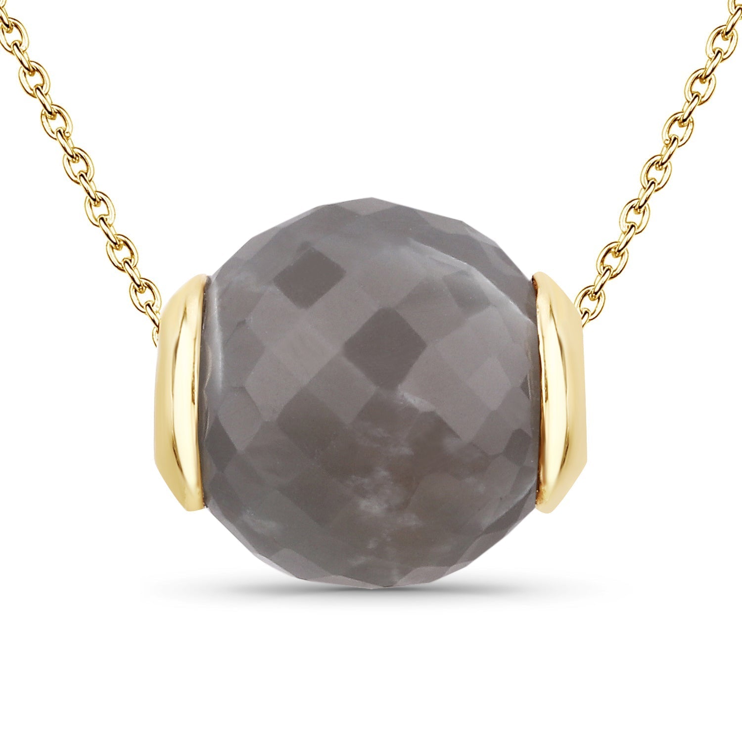 16.79 Carat Genuine Grey Moonstone .925 Sterling Silver Pendant Bids.com