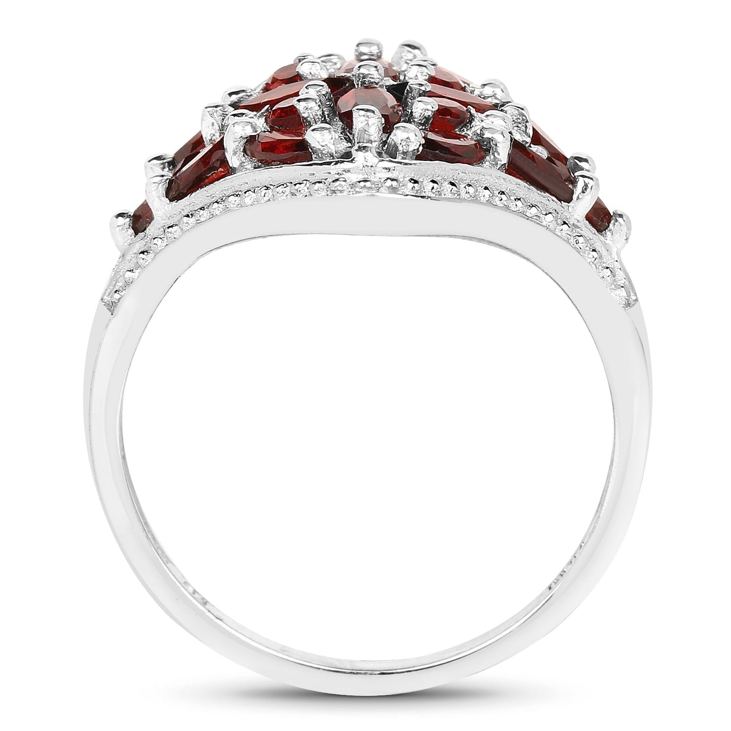 2.24 Carat Genuine Garnet .925 Sterling Silver Ring Bids.com