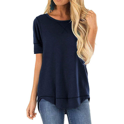 Fall Tops for Women Long Sleeve Side Split Casual Loose Tunic Top DailySale