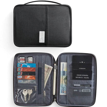 Family Travel Document Organizer Capacious Passport Holder Wallet DailySale