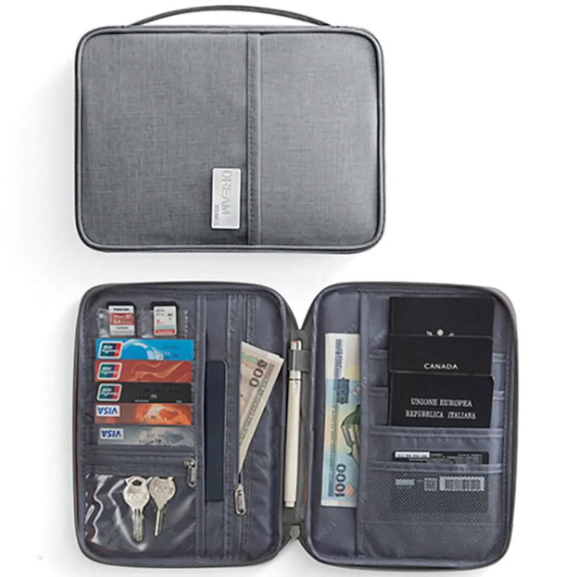 Family Travel Document Organizer Capacious Passport Holder Wallet DailySale