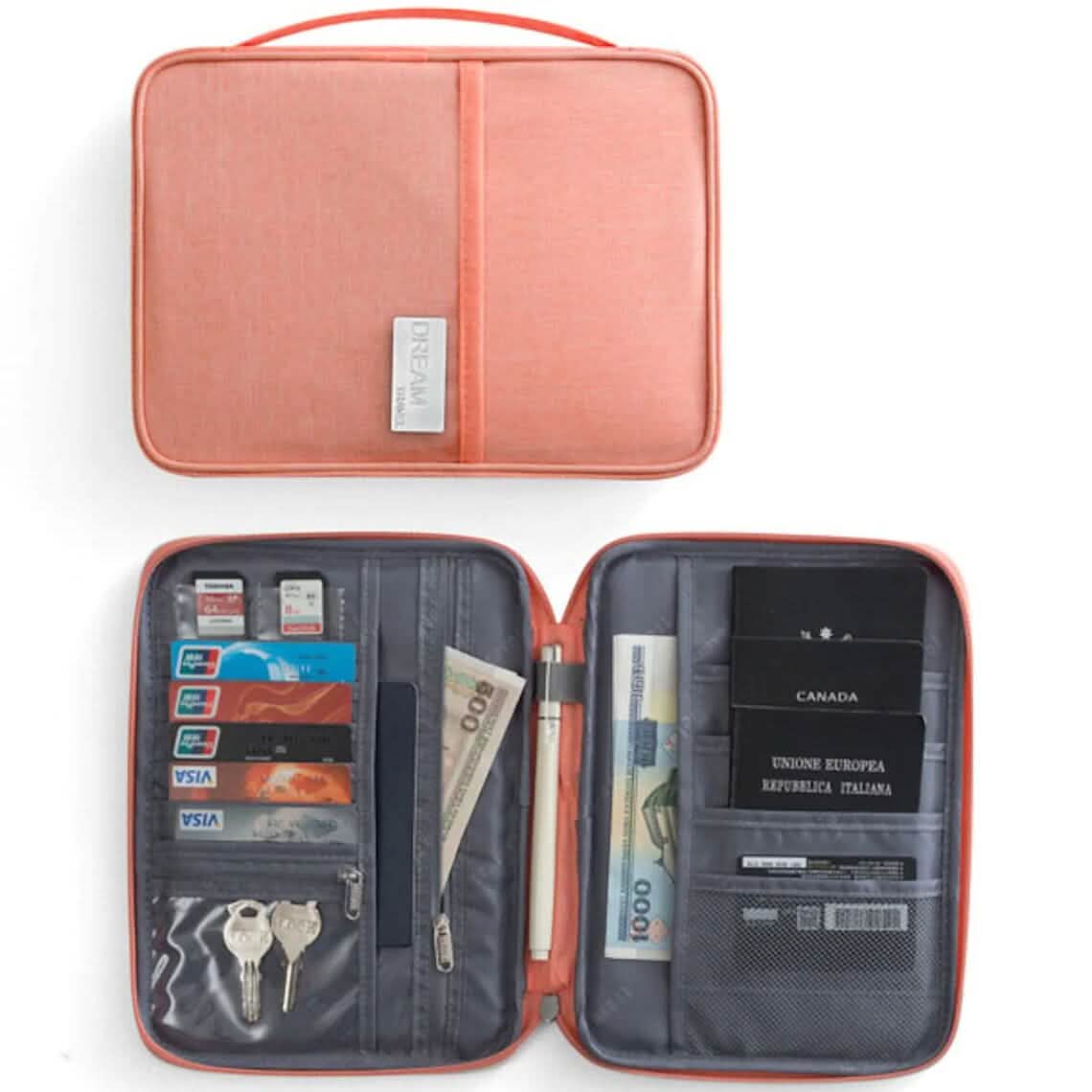 Family Travel Document Organizer Capacious Passport Holder Wallet DailySale