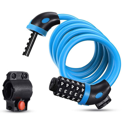 Famistar 4 Feet 5 Digit Resettable Combination Coiling Bike Chain Lock DailySale