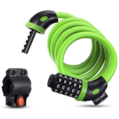 Famistar 4 Feet 5 Digit Resettable Combination Coiling Bike Chain Lock DailySale