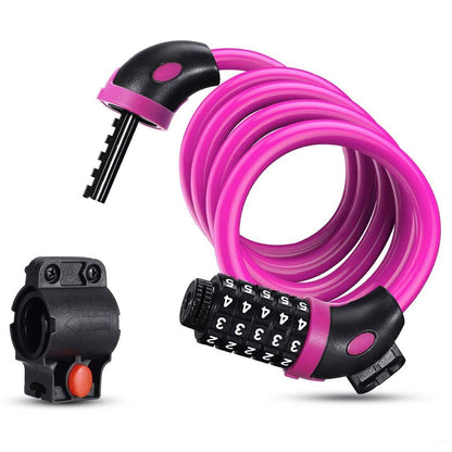Famistar 4 Feet 5 Digit Resettable Combination Coiling Bike Chain Lock DailySale